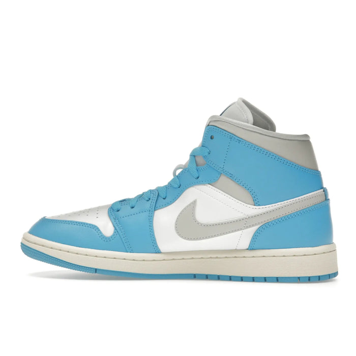 Jordan 1 Mid Dark Powder Blue White Sail Neutral Grey (Women's)