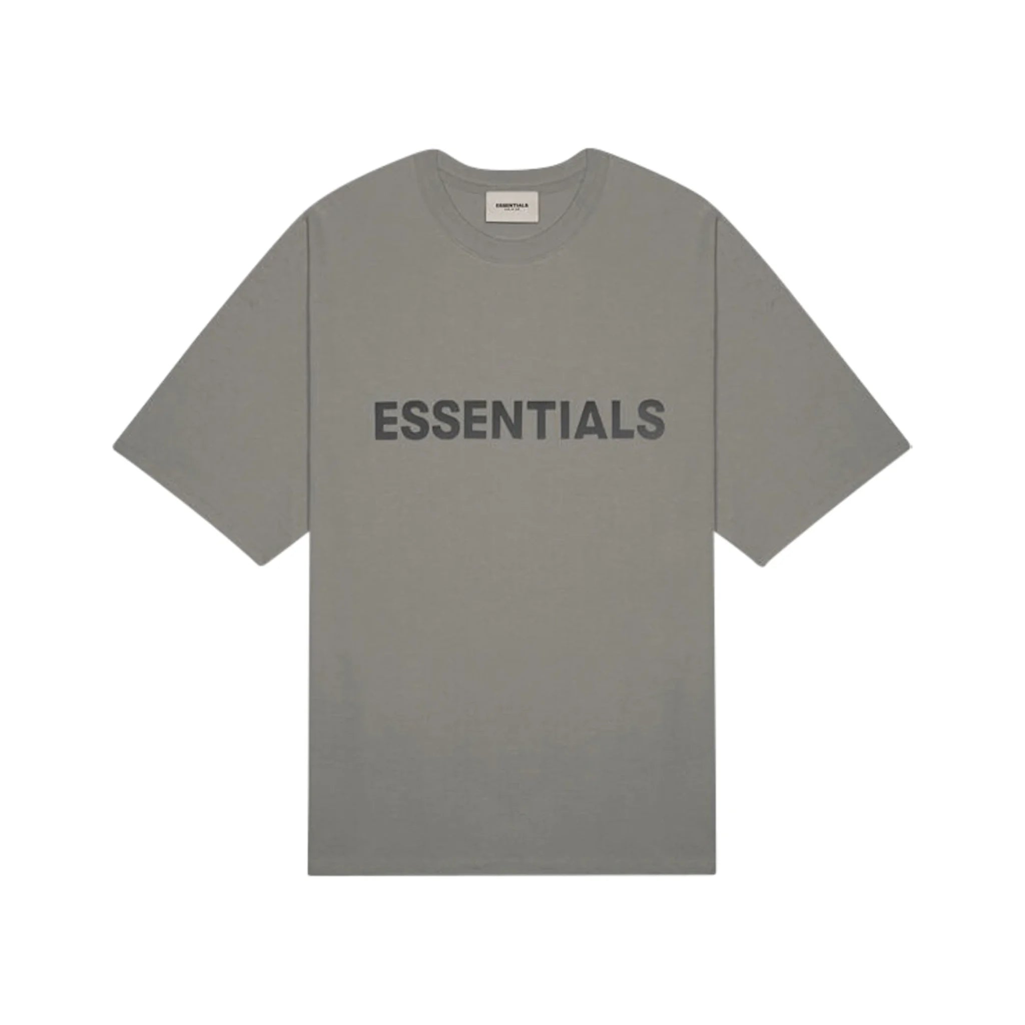 Fear of God Essentials Boxy T-Shirt Applique Logo Gray Flannel/Charcoal