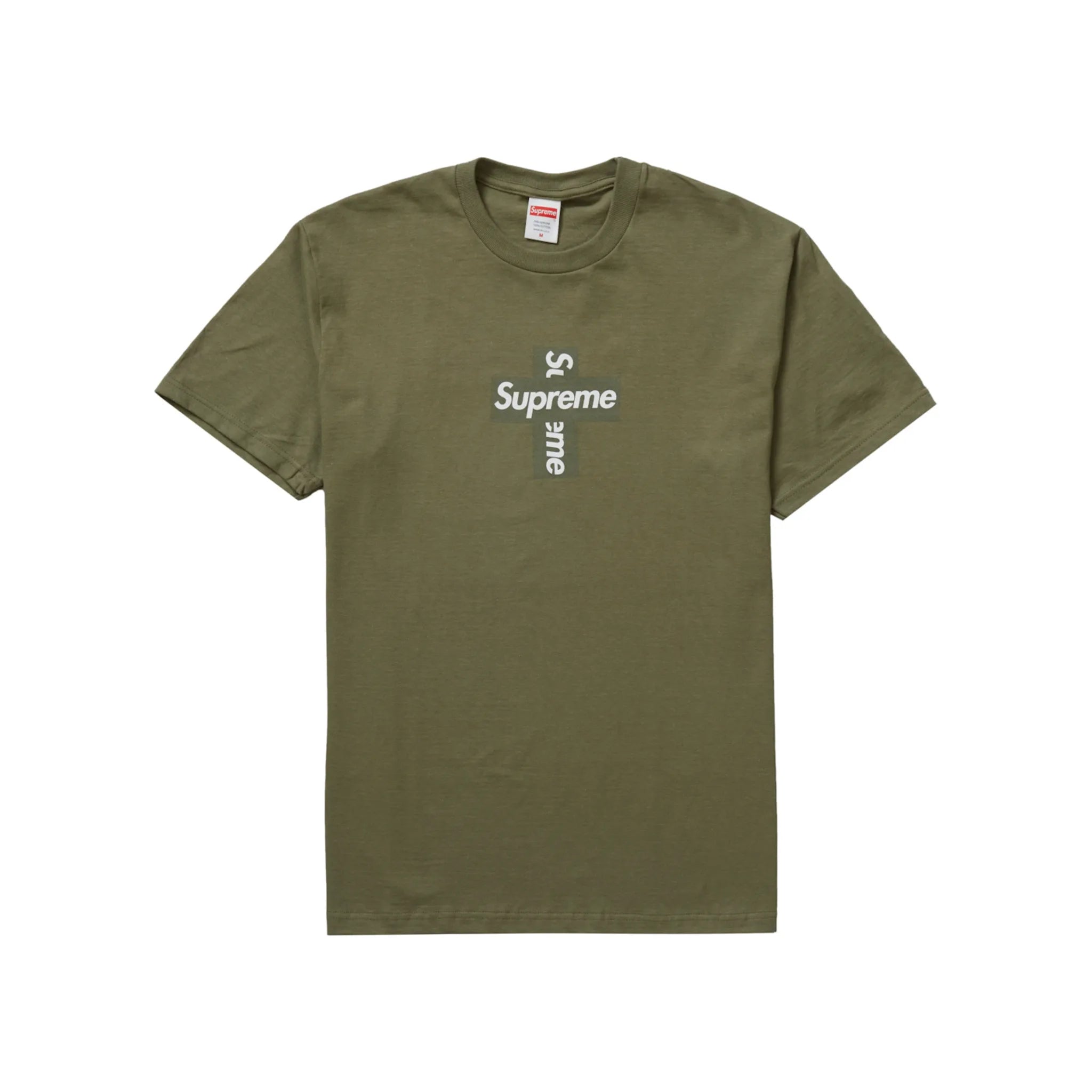Supreme Cross Box Logo Tee Light Olive
