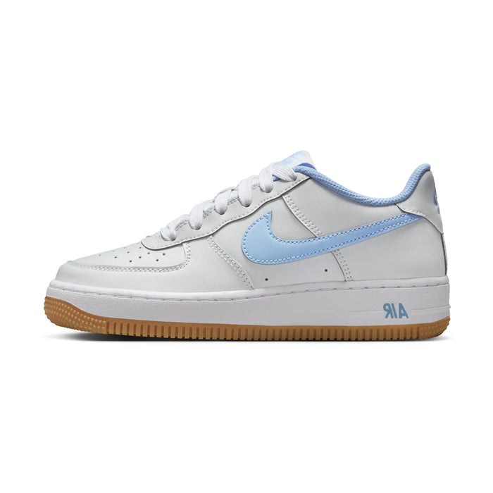Nike Air Force 1 Low LV8 Photon Dust White Gum Medium Brown Psychic Blue (GS)