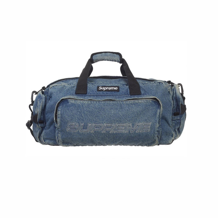 Supreme Denim Duffle Bag Washed Indigo