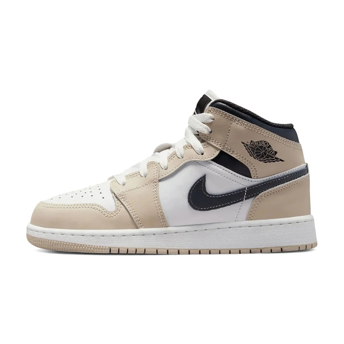 Jordan 1 Mid White Off Noir Rattan (GS)