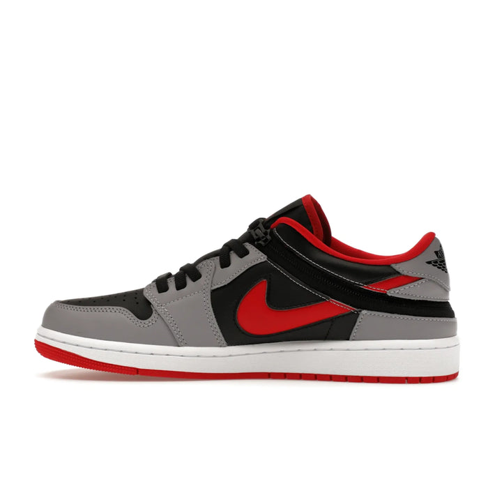 Jordan 1 Low Flyease Fire Red Cement Grey