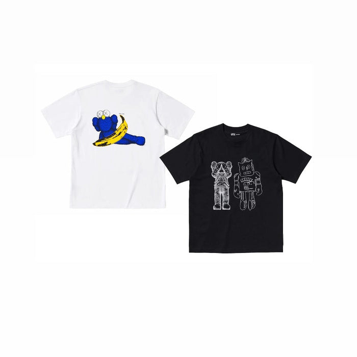 KAWS x Uniqlo Warhol UT Graphic 476351/471321 T-shirt Set White/Black