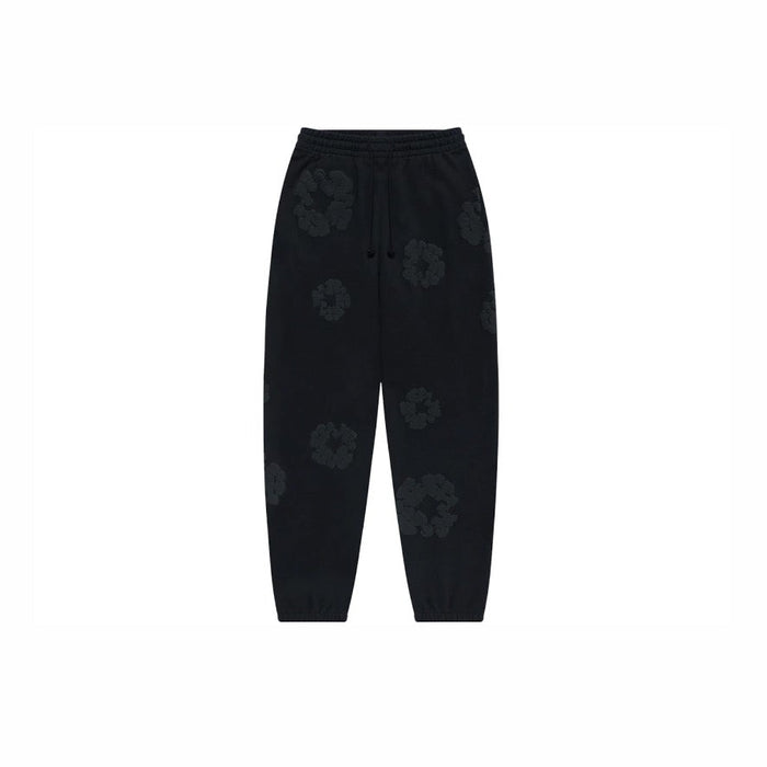 Denim Tears Cotton Wreath Sweatpants Black Monochrome