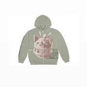 Travis Scott New Sight Zip Up Hoodie Olive