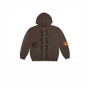 Travis Scott Reverse Dog Zip Up Hoodie Brown