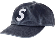 Supreme Pigment Coated S Logo 6-Panel Cap (SS26) Navy