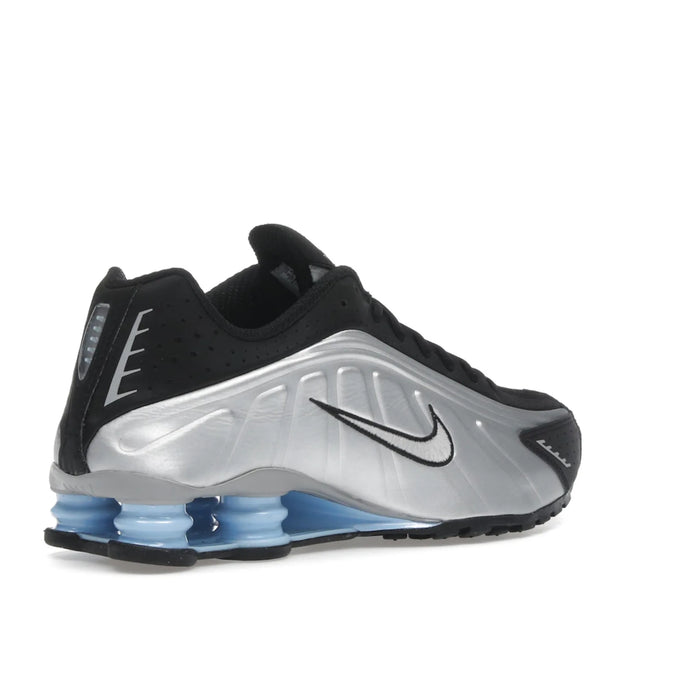 Nike Shox R4 Metallic Silver Black Psychic Blue