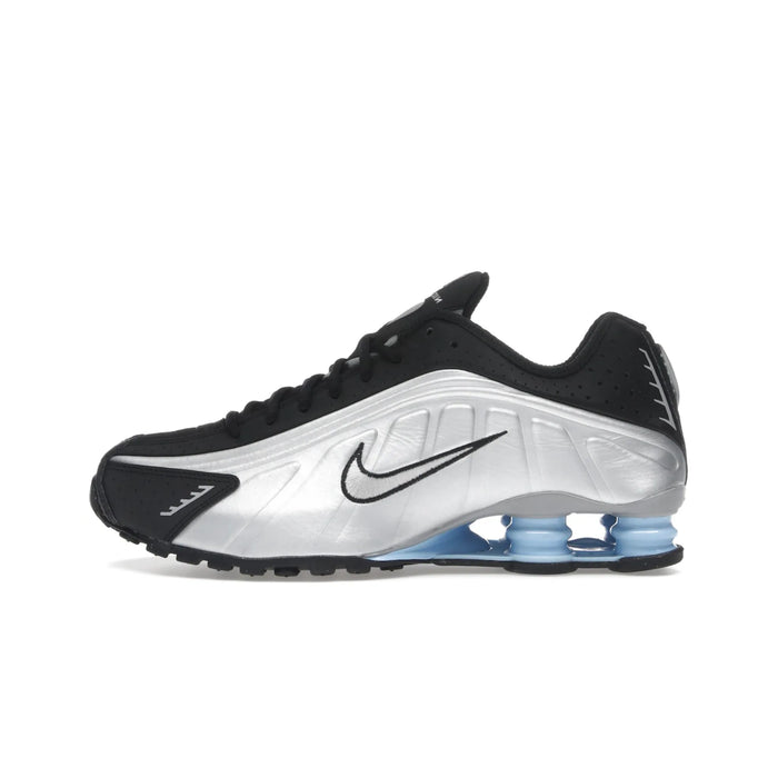 Nike Shox R4 Metallic Silver Black Psychic Blue