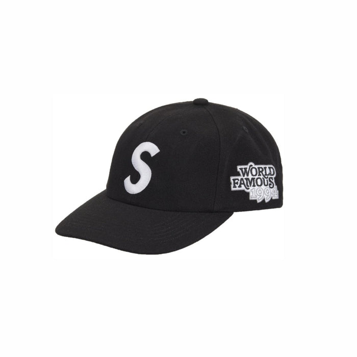 Supreme World Famous S Logo 6-Panel Black