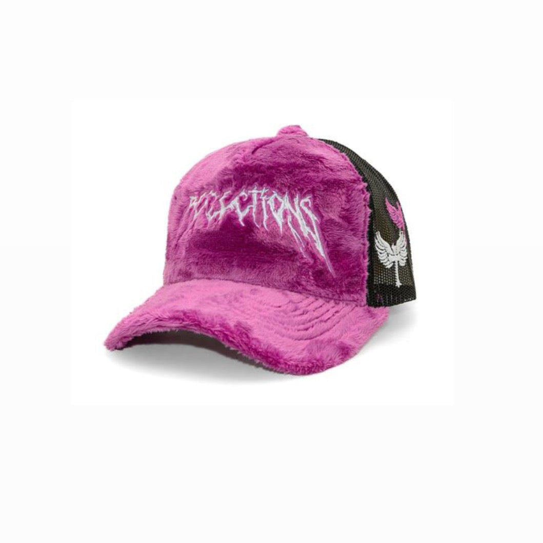 Reflection Luxury Fuzzy Trucker Grape Purple