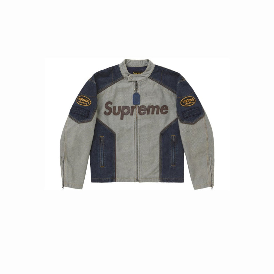 Supreme Vanson Leathers Cordura Cotton Jacket Denim