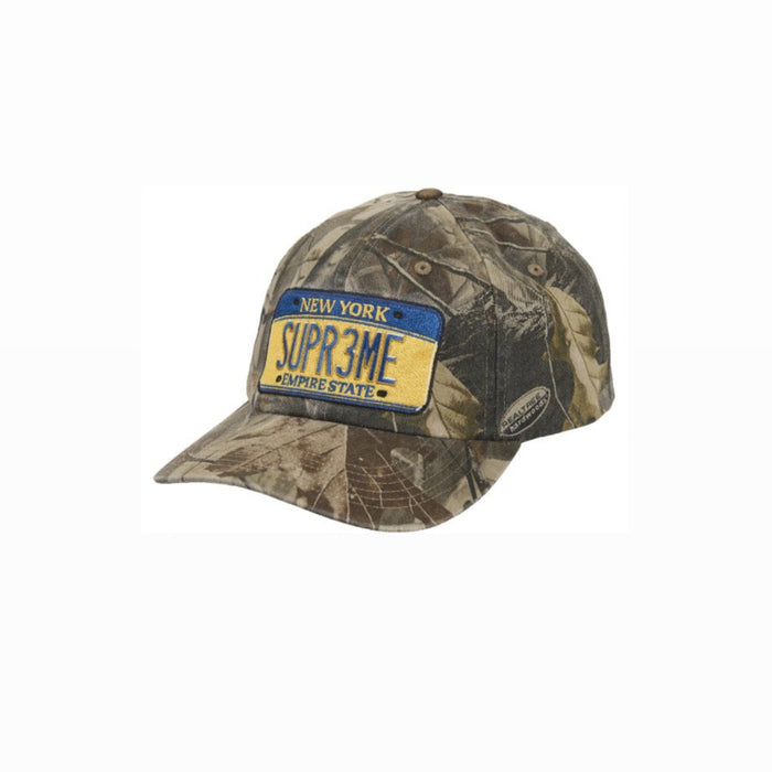 Supreme License Plate 6-Panel (FW25) Camo Cap