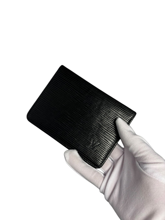Louis Vuitton Epi Leather Port 2 Vertical Card Case Noir Black (card holder)