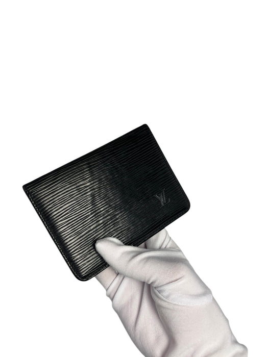 Louis Vuitton Epi Leather Port 2 Vertical Card Case Noir Black (card holder)