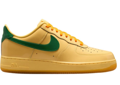 Nike Air Force 1 Low Patent Leather Topaz Gold Pine Green