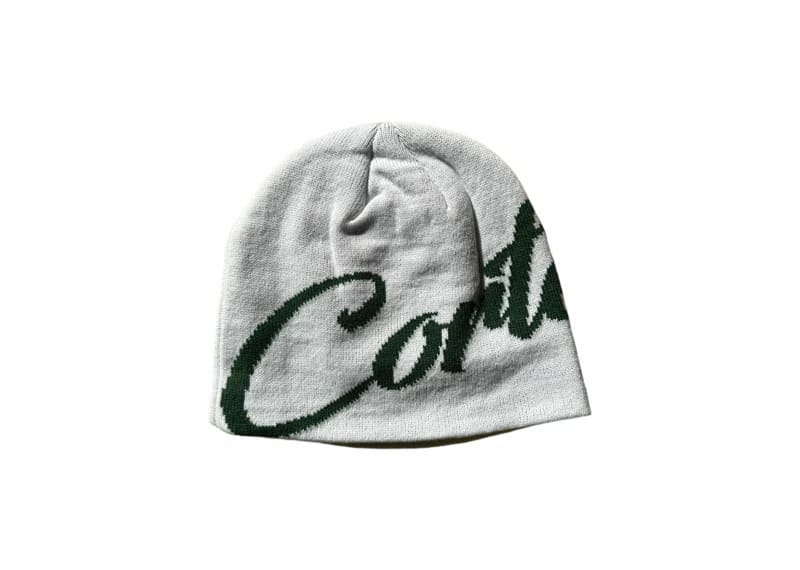 Corteiz Strike Skully Grey/Green Beanie