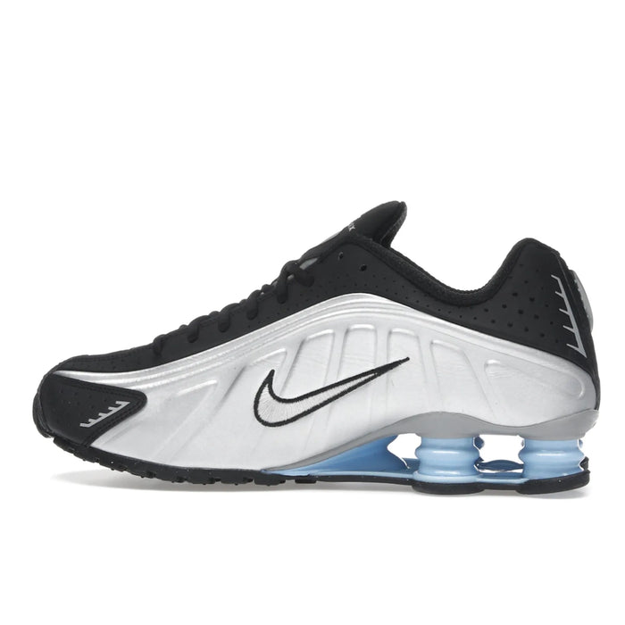 Nike Shox R4 Metallic Silver Black Psychic Blue