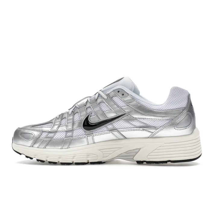 Nike P-6000 White Metallic Silver Flat Silver Black