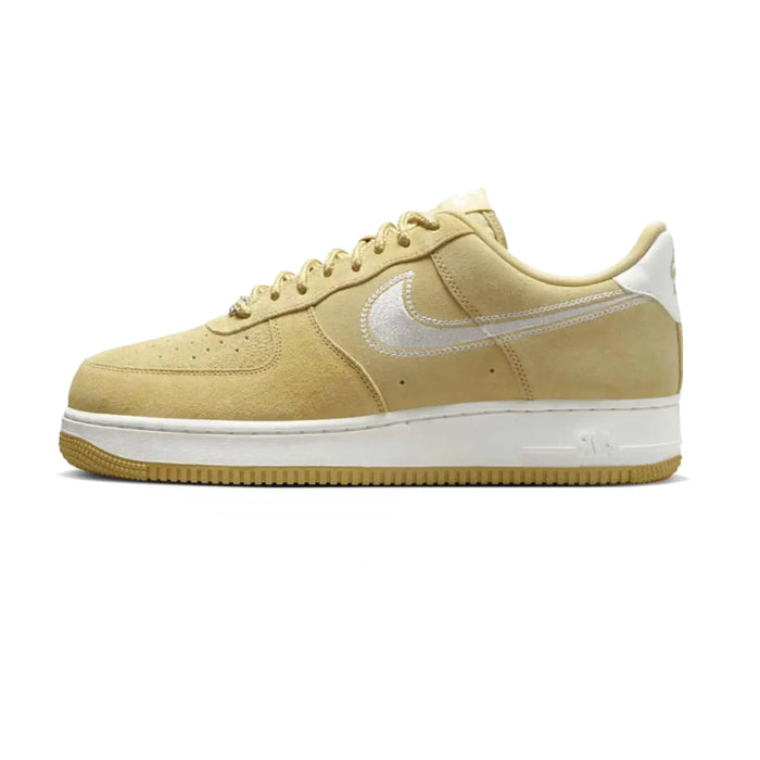 Nike Air Force 1 Low '07 LV8 Buff Gold Sail Embroidered Swoosh