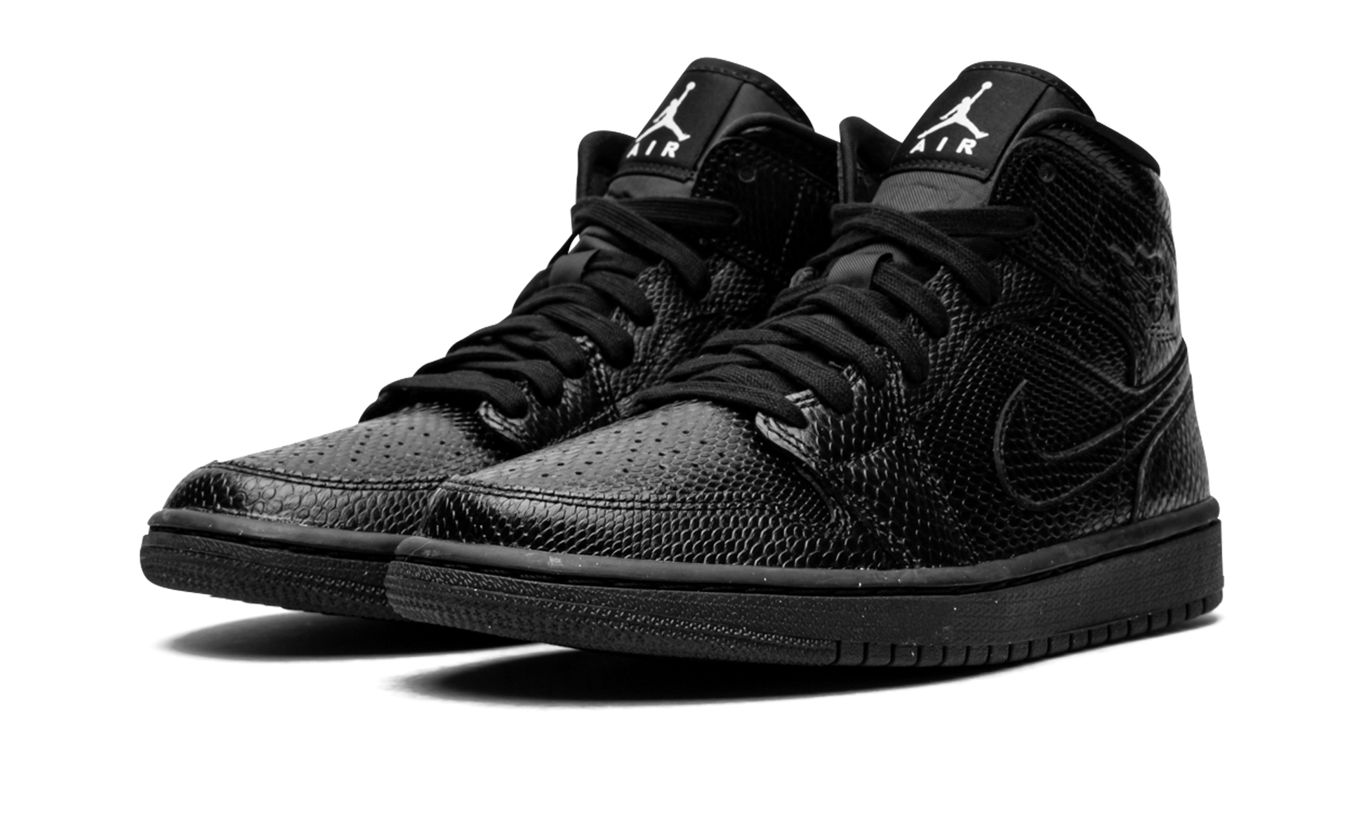 Jordan 1 Mid Black Snakeskin (Women's)