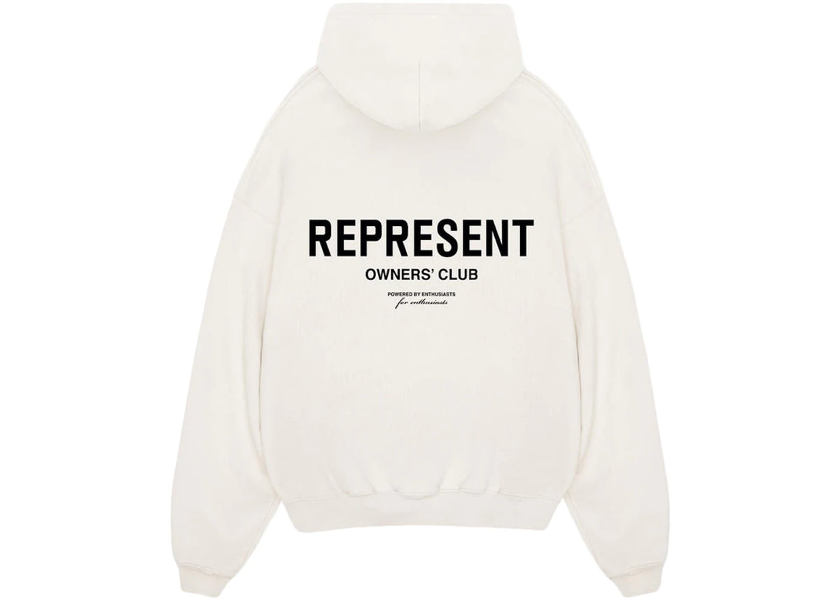 Represent Owner's Club Hoodie Flat White/Black