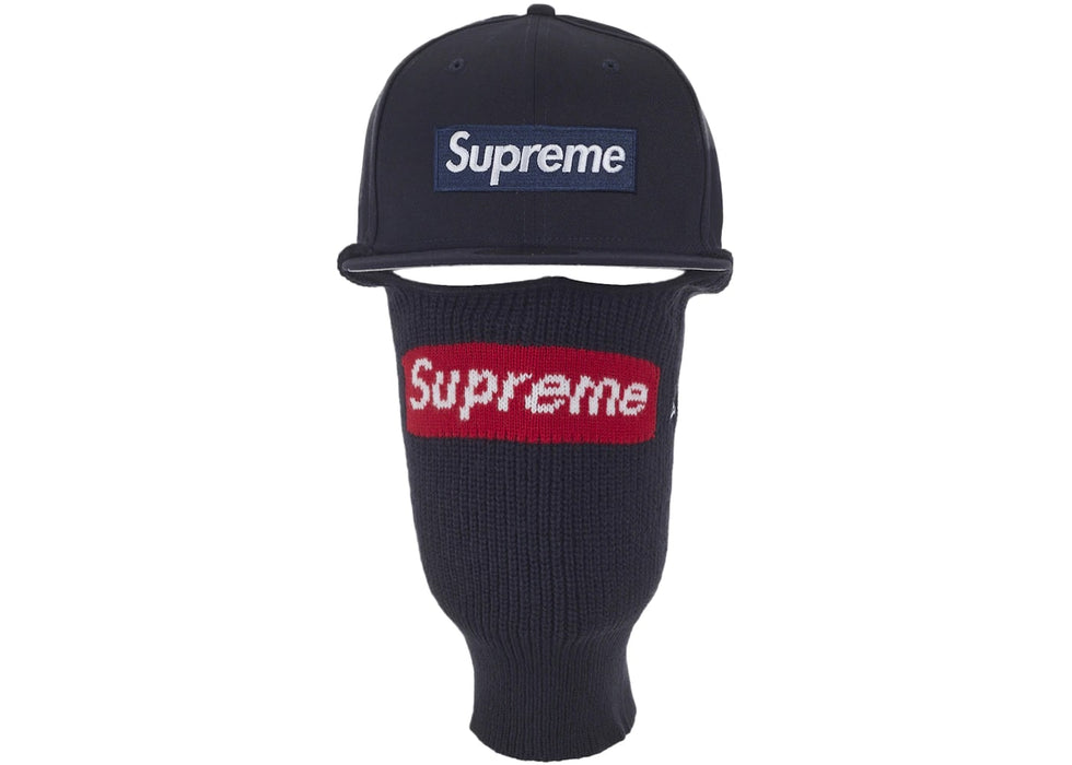 Supreme New Era Box Logo 59Fifty Balaclava Cap Navy