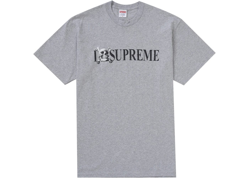 Supreme Skull Tee Heather Grey