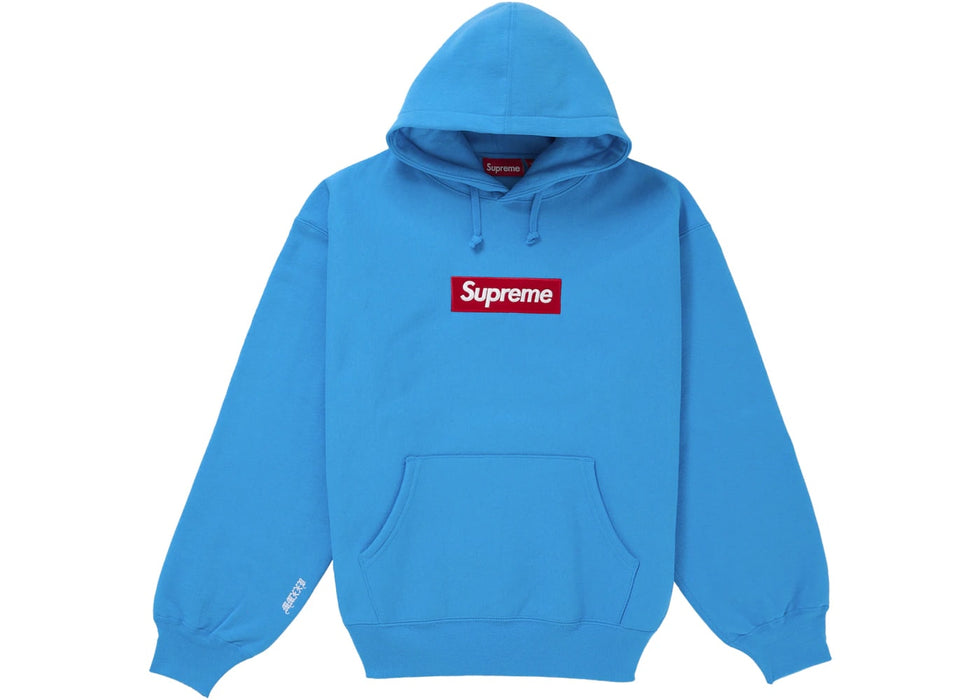 Supreme Box Logo Hooded Sweatshirt (FW25) Cyan