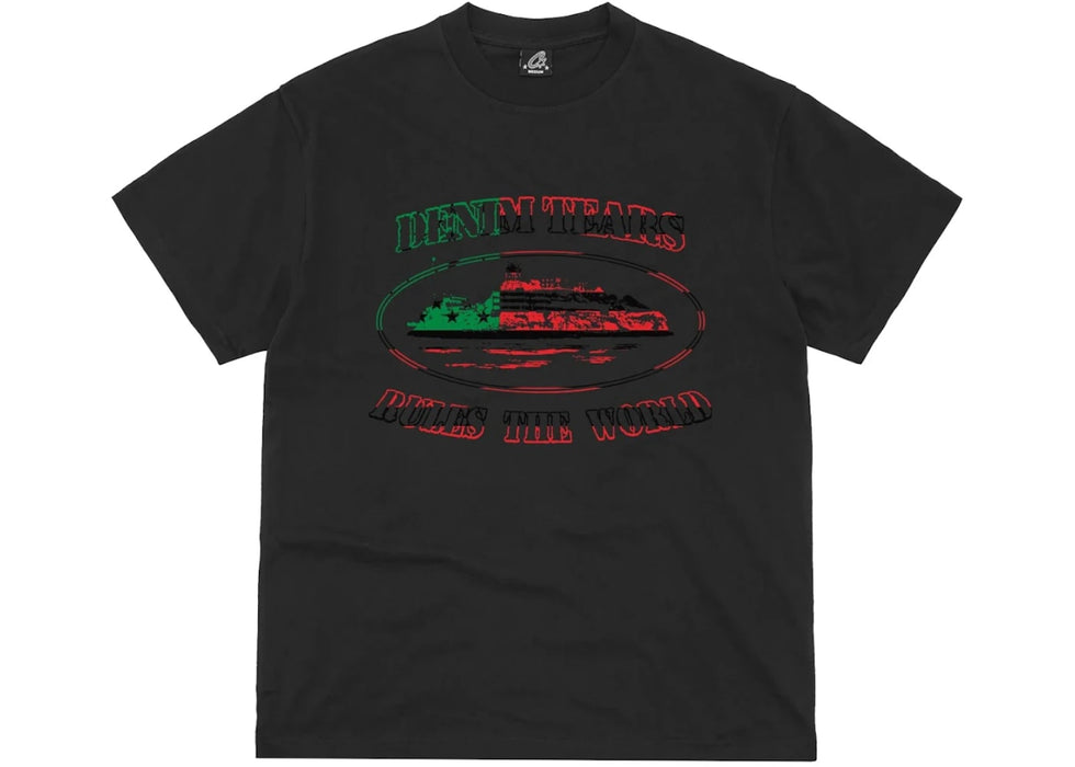 Corteiz x Denim Tears Cortears OG Alcatraz Tee Black