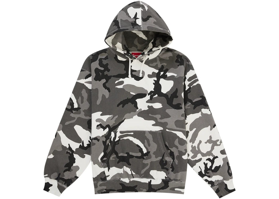Supreme Satin Applique Hooded Sweatshirt (SS26) Snow Camo