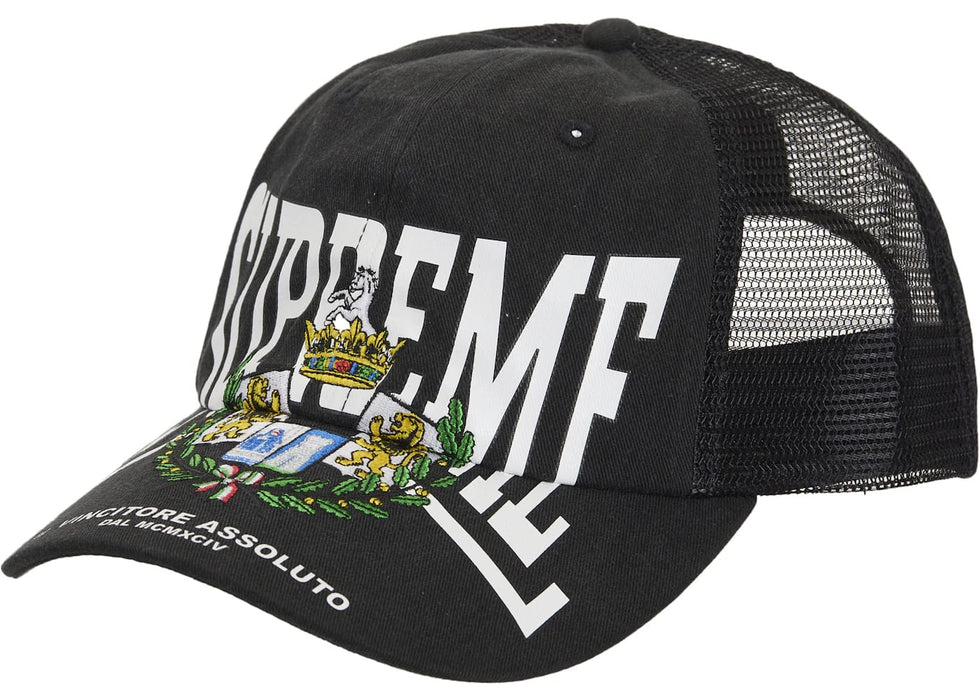 Supreme Crest Mesh Back 6-Panel Black
