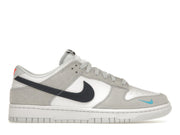 Nike Dunk Low White Grey Navy Aqua Mini Swoosh