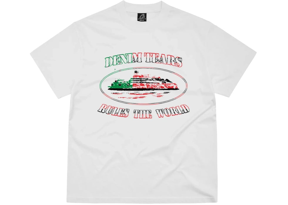 Corteiz x Denim Tears Cortears OG Alcatraz Tee White