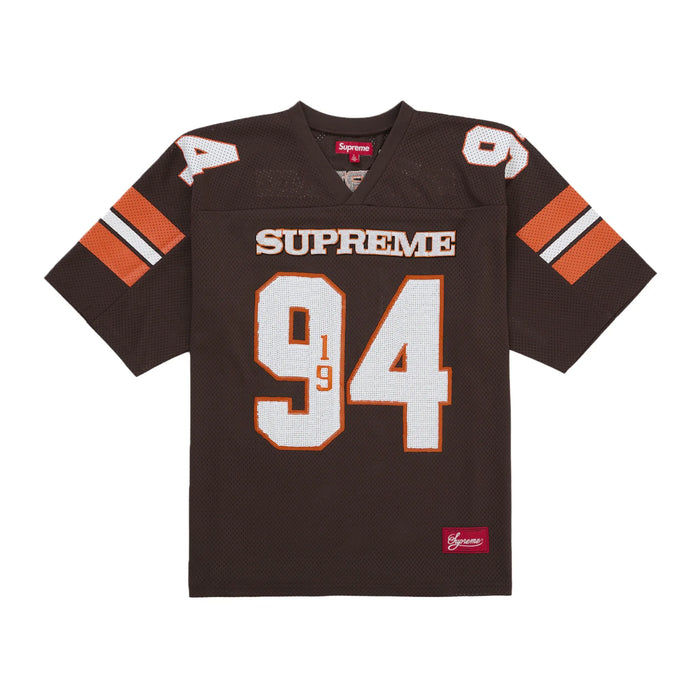 Supreme Sequin Football Jersey Brown