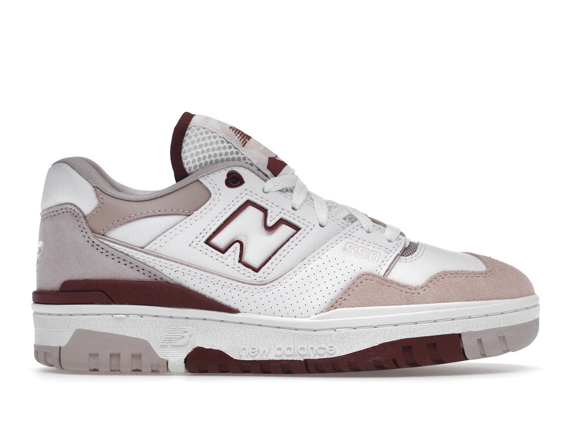 New Balance 550 White Scarlet (Women's)