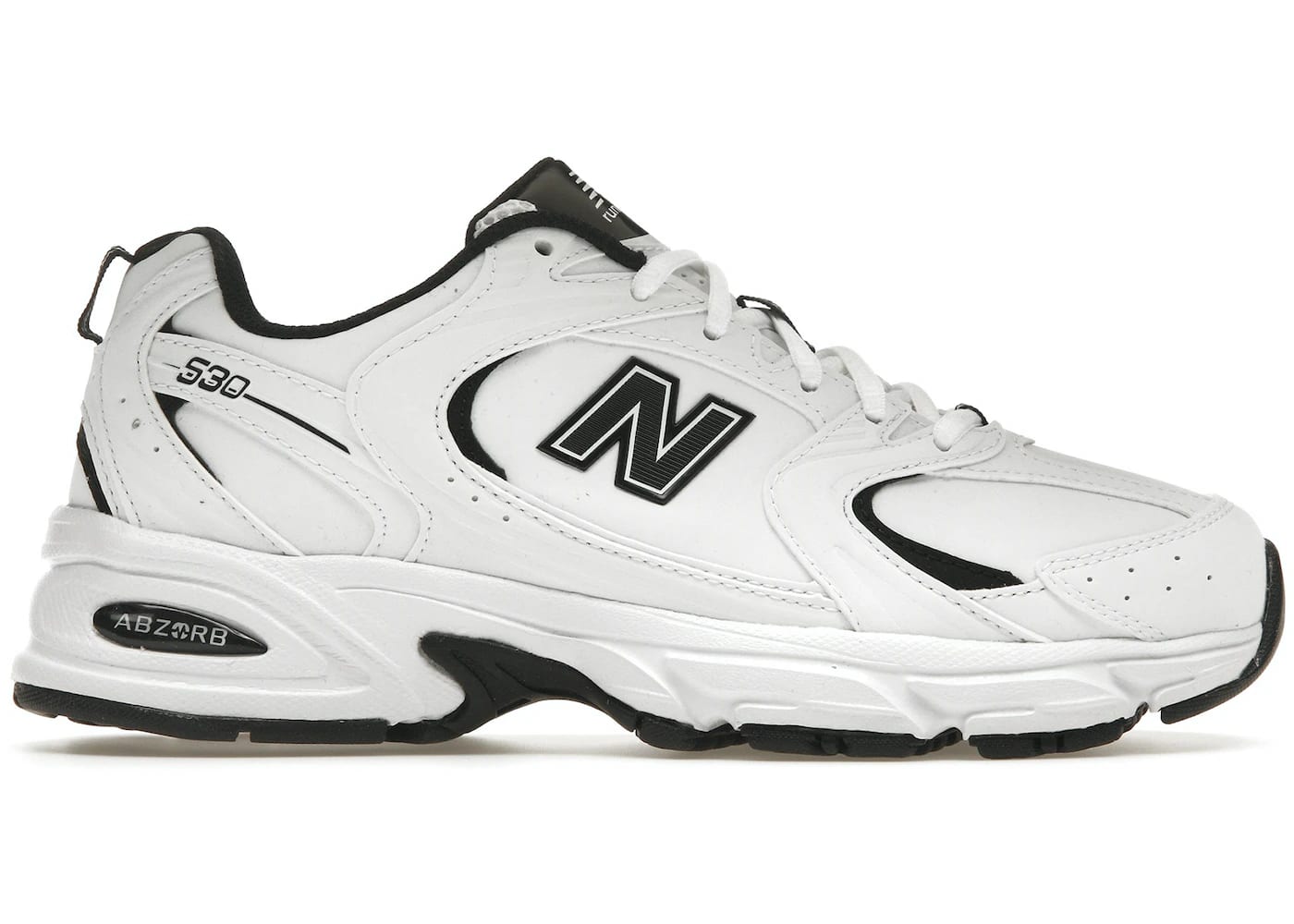 New Balance 530 White Black Leather