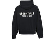 Fear of God Essentials Classic Hood Zip Up Sweatshirt Black