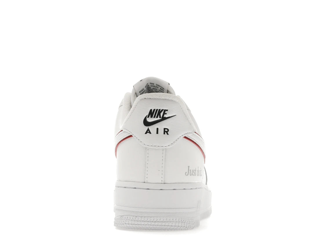 Nike Air Force 1 Low Just Do It White Noble Green Metallic Silver University Red