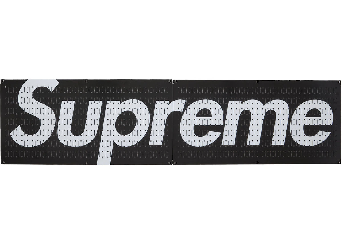 Supreme Wall Control Pegboard Panel (Set of 2) Black