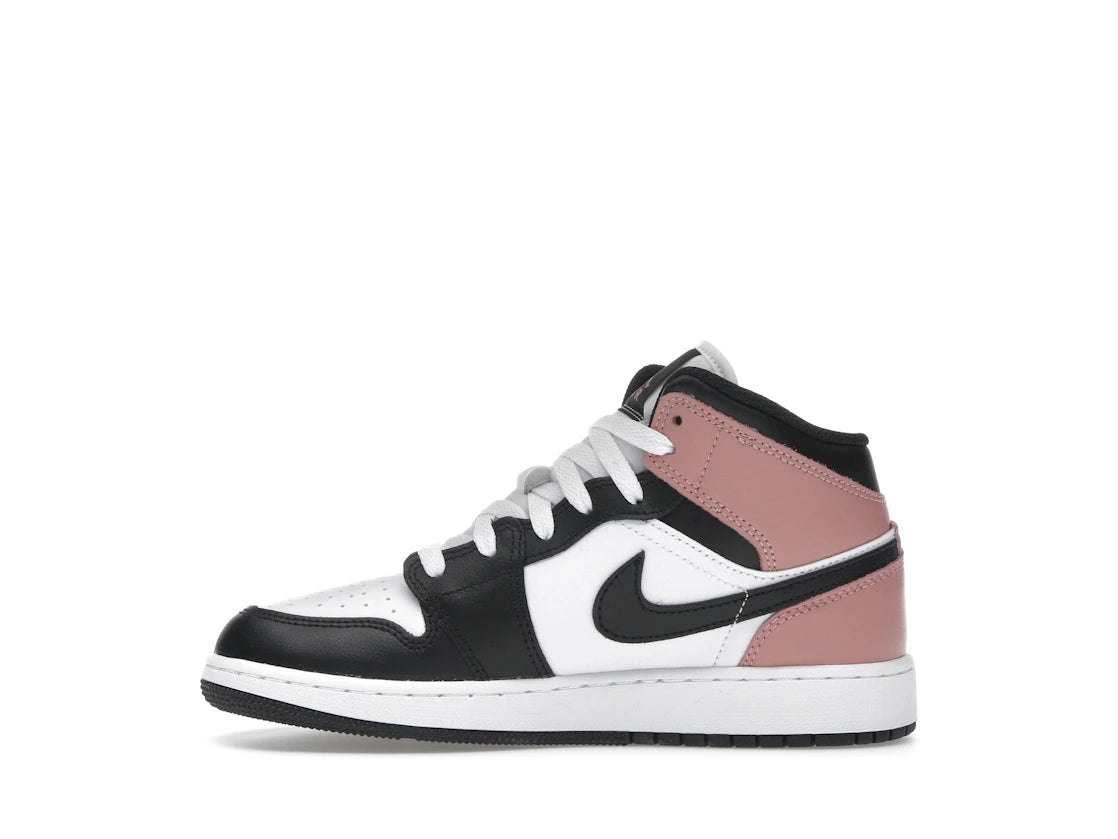 Jordan 1 Mid White Rust Pink Black (GS)
