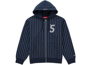 Supreme Devil S Logo Zip Up Hooded Sweatshirt Stripe