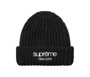 Supreme Classic Logo Chunky Ribbed Beanie (FW26) Black