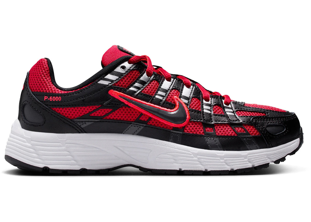 Nike P-6000 University Red Metallic Silver Dark Smoke Grey Black (GS)