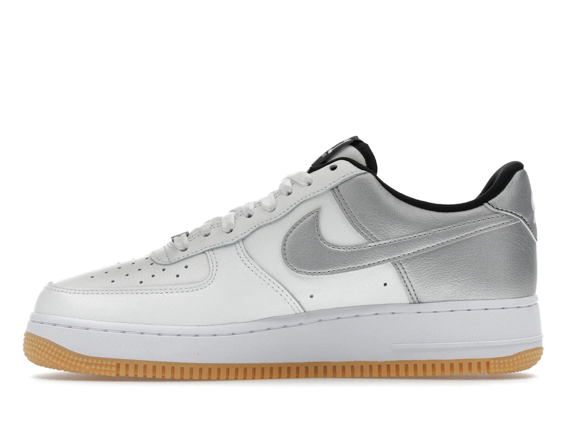 Nike Air Force 1 Low '07 LV8 White Black Metallic Silver