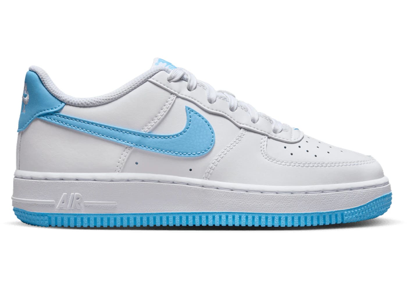 Nike Air Force 1 Low White Aquarius Blue (GS)
