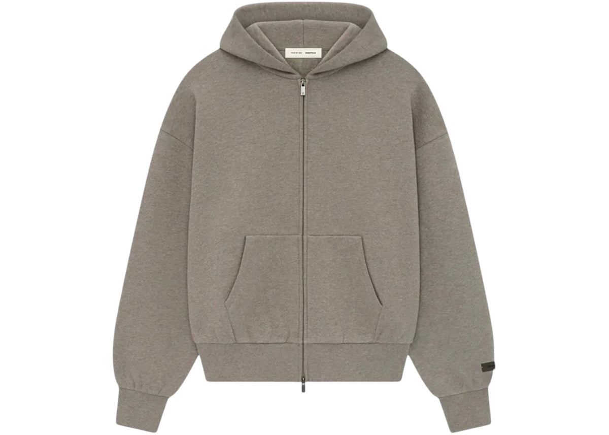 Fear of God Essentials Classic Hood Zip Up Sweatshirt Homestead Heather