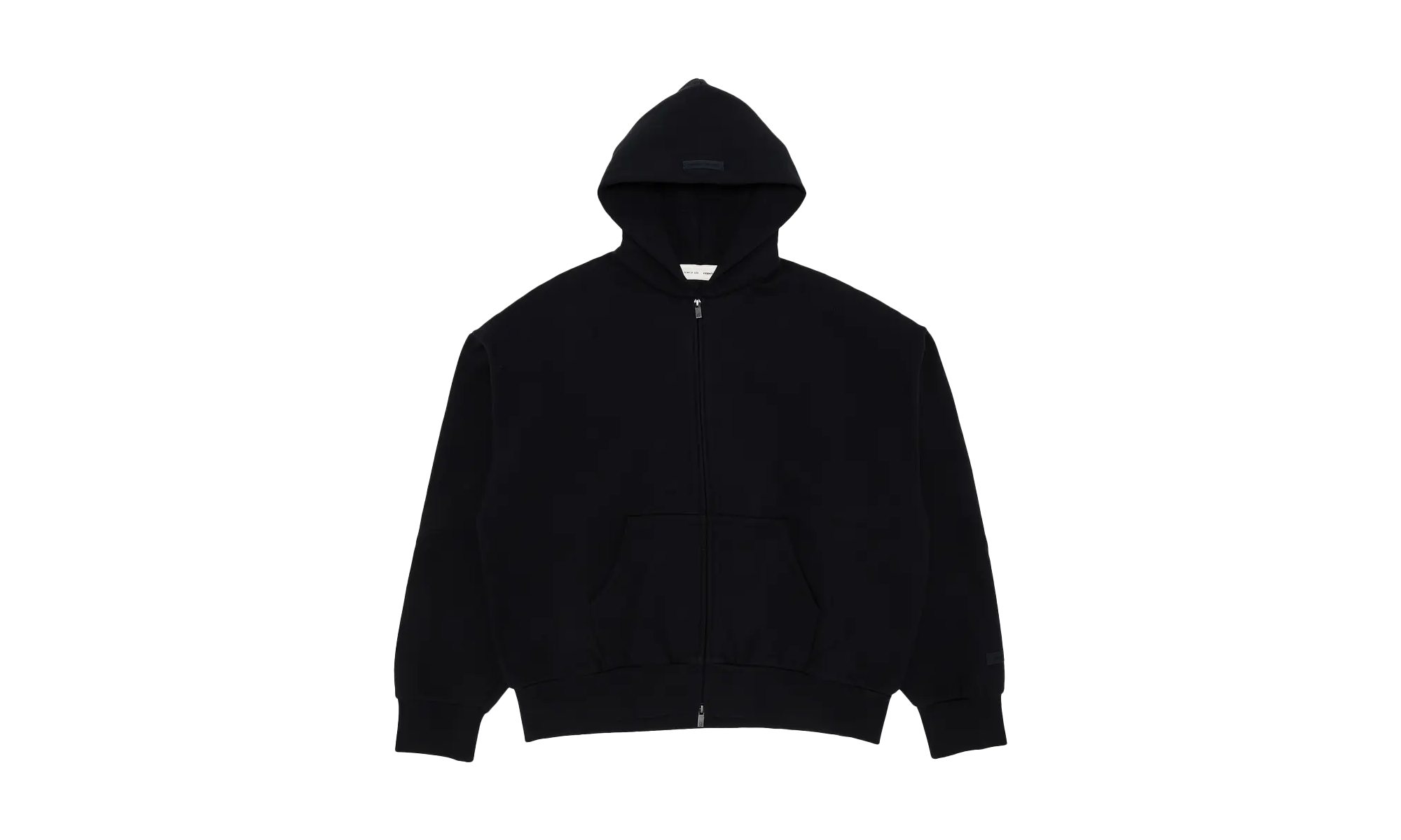 Fear of God Essentials Classic Hood Zip Up Sweatshirt Black