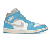 Jordan 1 Mid Dark Powder Blue White Sail Neutral Grey (Women's)